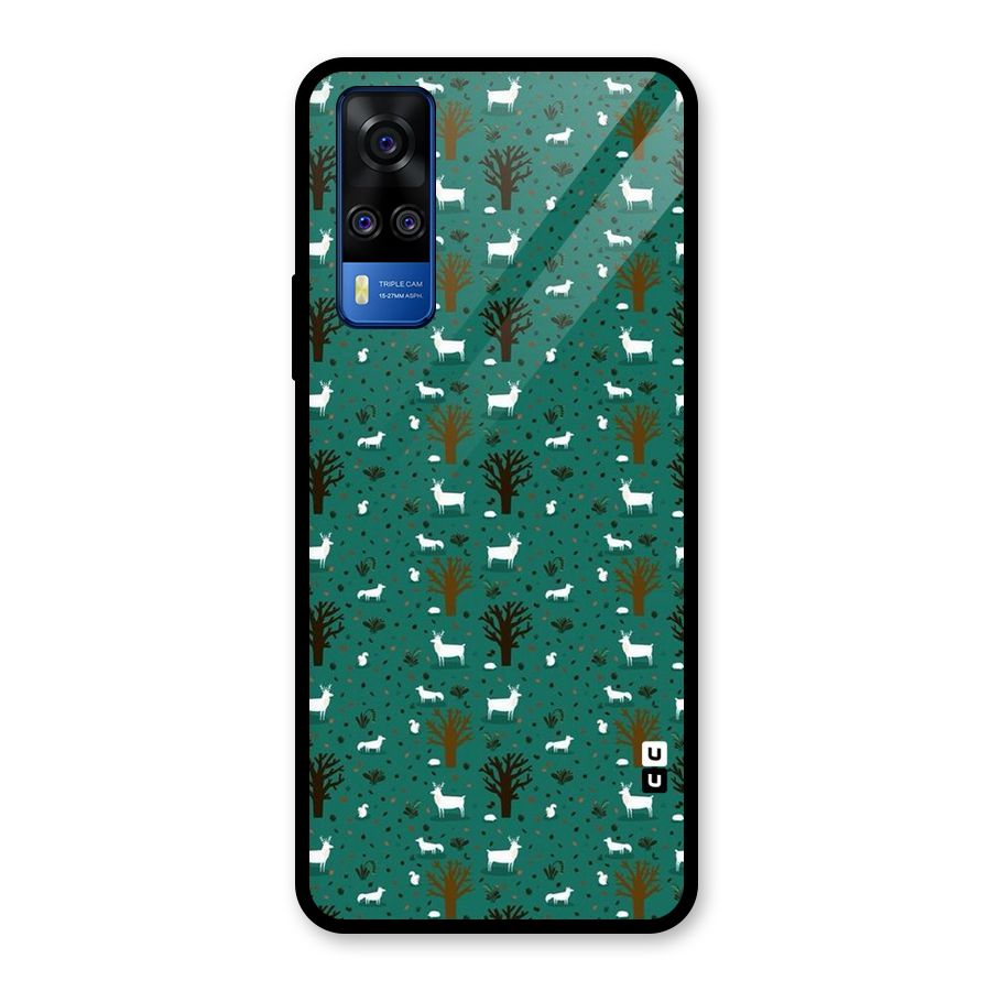 Animal Grass Pattern Glass Back Case for Vivo Y31