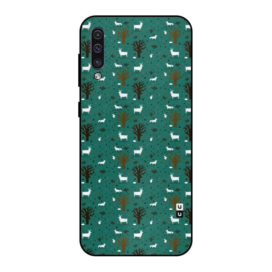 Animal Grass Pattern Metal Back Case for Galaxy A30s