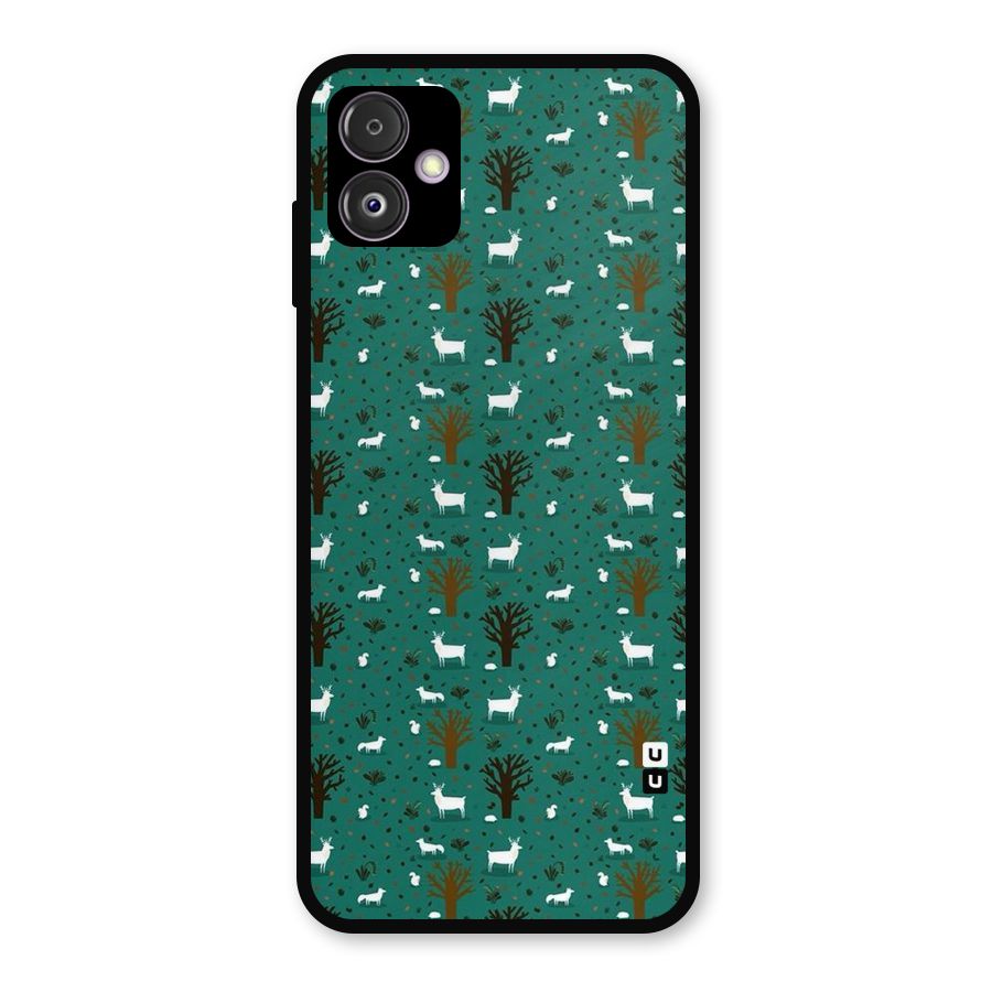 Animal Grass Pattern Metal Back Case for Galaxy F14