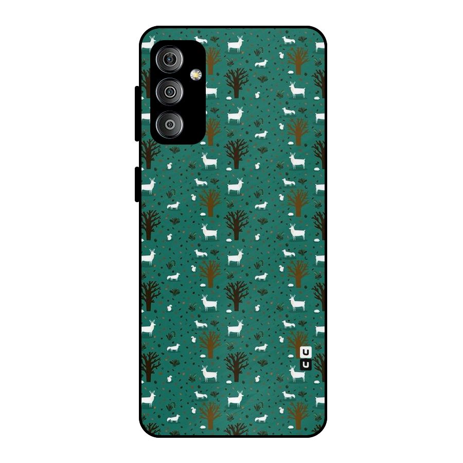 Animal Grass Pattern Metal Back Case for Galaxy F23