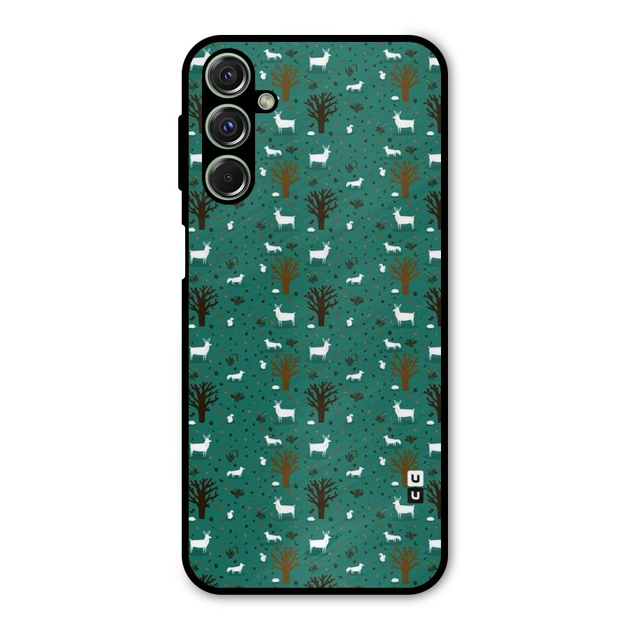 Animal Grass Pattern Metal Back Case for Galaxy M34