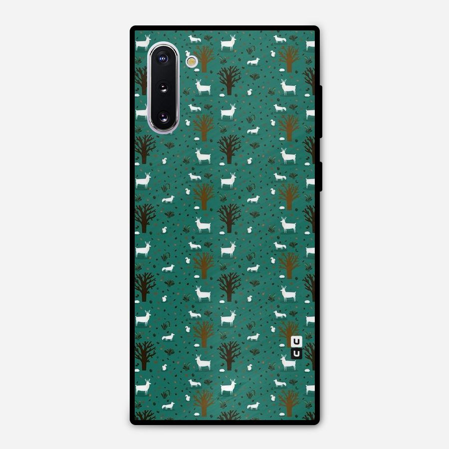 Animal Grass Pattern Metal Back Case for Galaxy Note 10