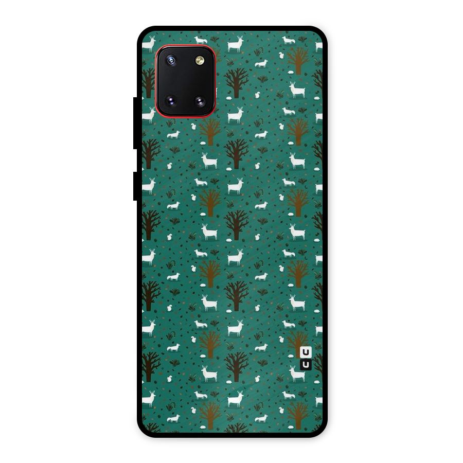 Animal Grass Pattern Metal Back Case for Galaxy Note 10 Lite
