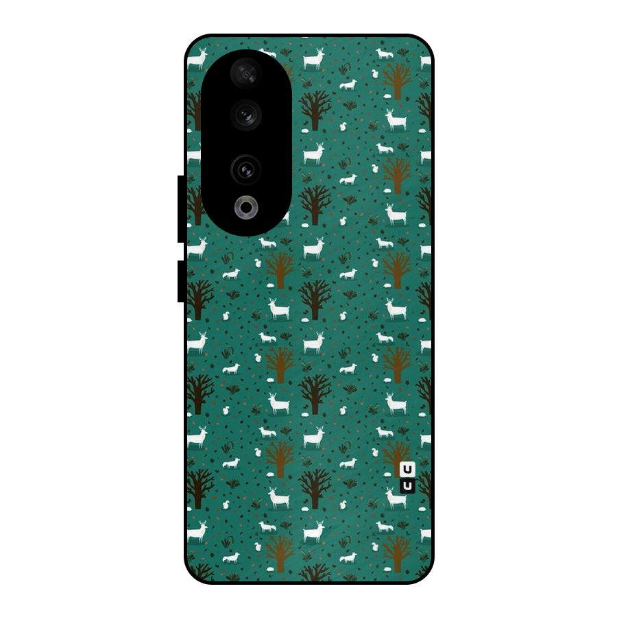 Animal Grass Pattern Metal Back Case for Honor 90