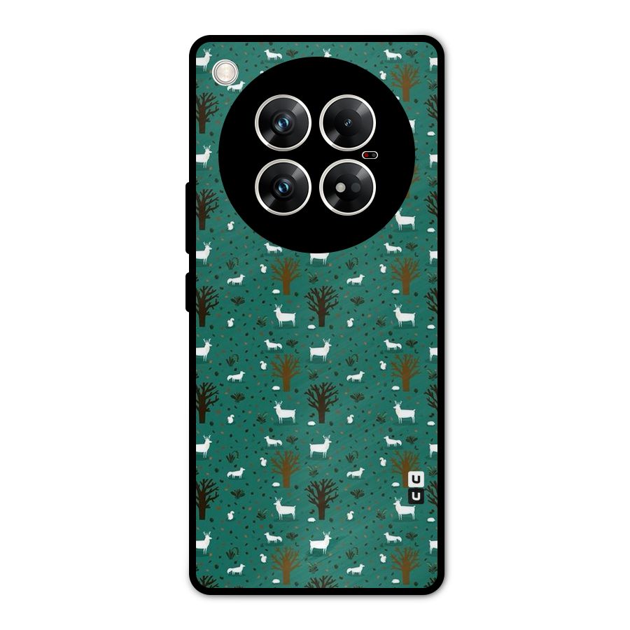 Animal Grass Pattern Metal Back Case for Infinix Zero 40 5G