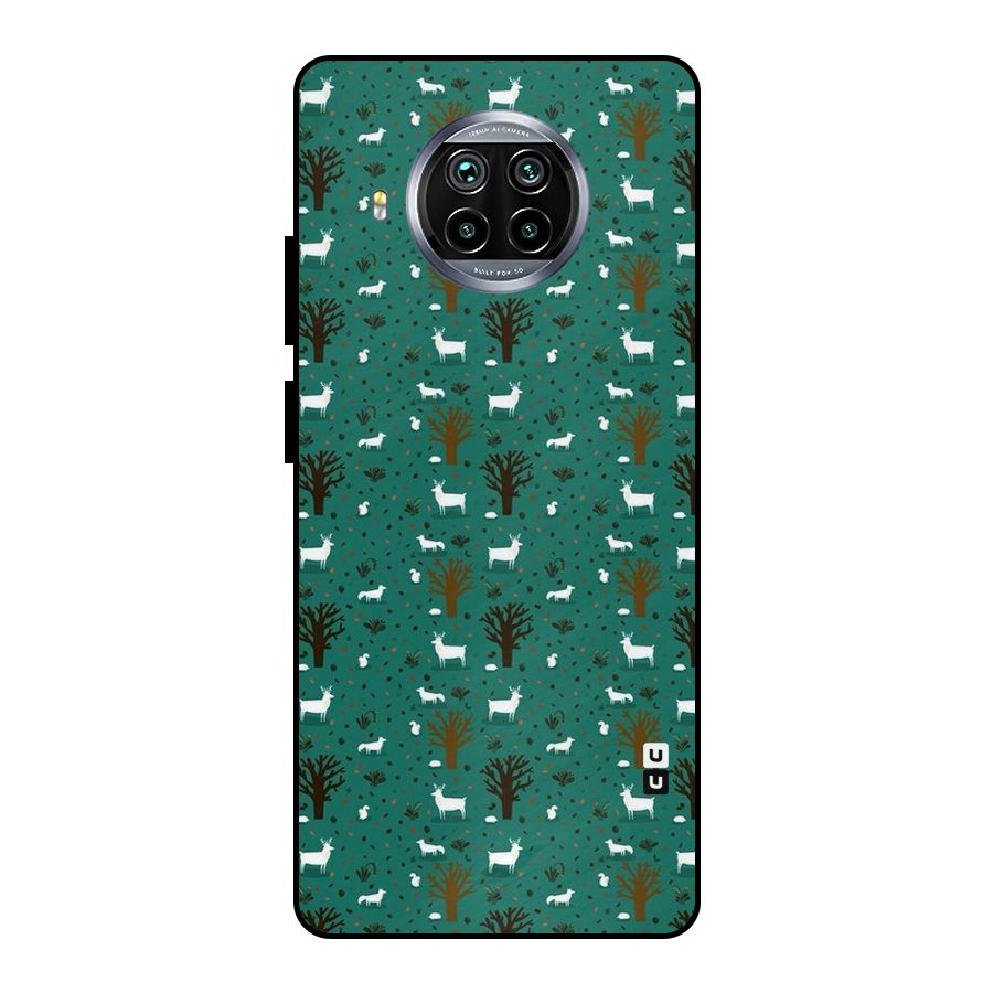 Animal Grass Pattern Metal Back Case for Mi 10i