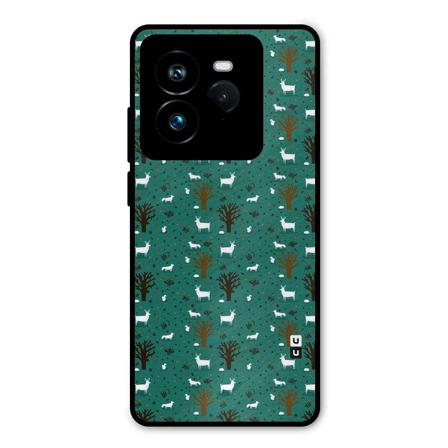 Animal Grass Pattern Metal Back Case for Realme GT 7 Pro