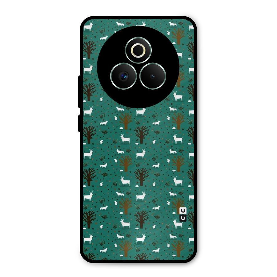 Animal Grass Pattern Metal Back Case for Realme P3 Pro