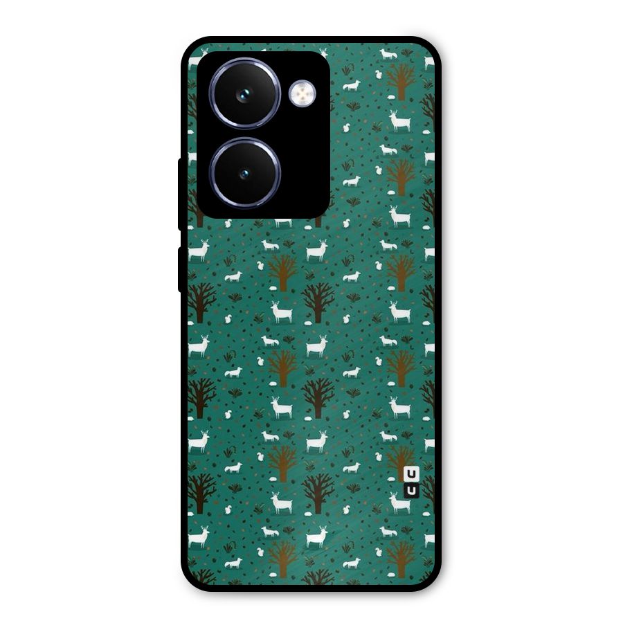 Animal Grass Pattern Metal Back Case for Realme P3 Ultra