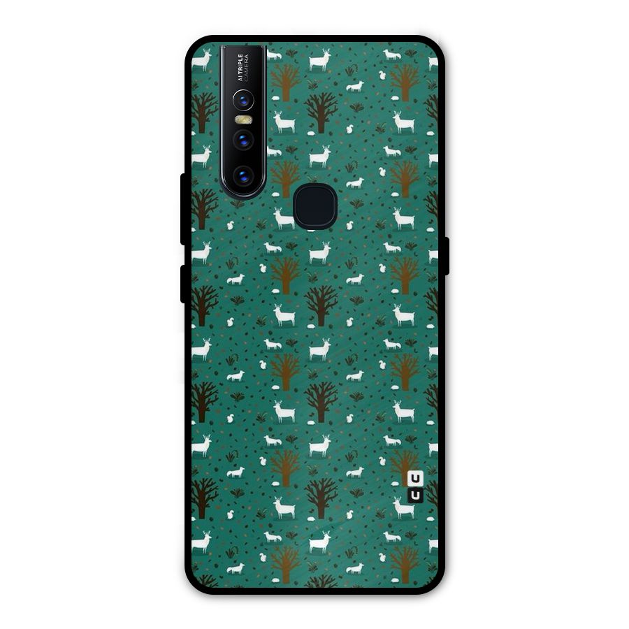 Animal Grass Pattern Metal Back Case for Vivo V15