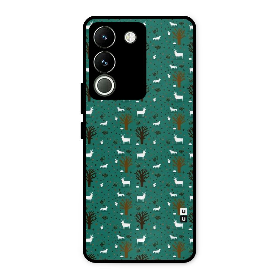 Animal Grass Pattern Metal Back Case for Vivo Y200