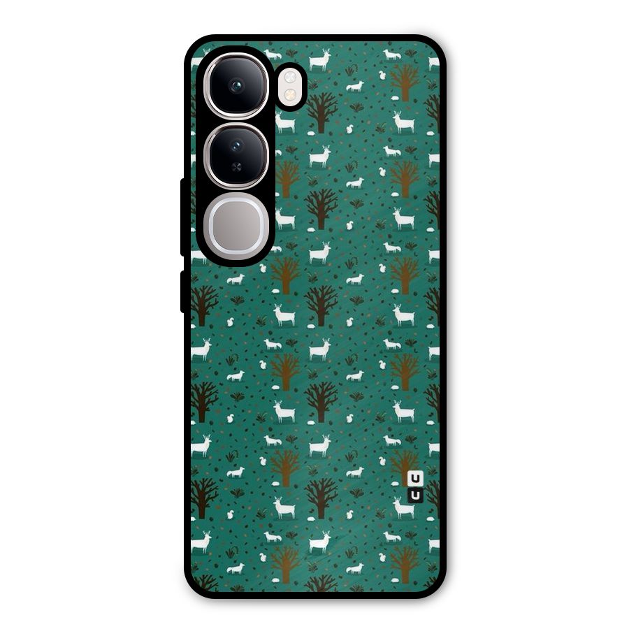 Animal Grass Pattern Metal Back Case for Vivo Y300