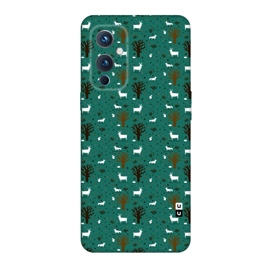 Animal Grass Pattern Original Polycarbonate Back Case for OnePlus 9