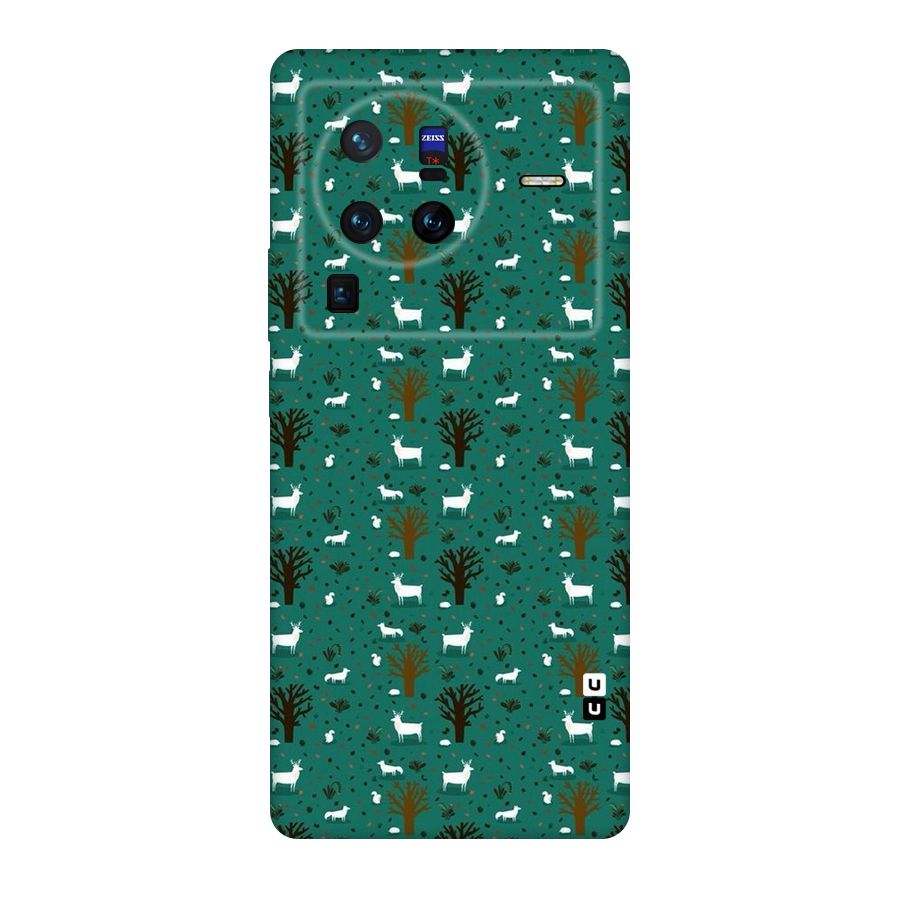 Animal Grass Pattern Original Polycarbonate Back Case for Vivo X80