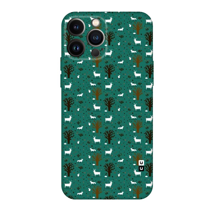 Animal Grass Pattern Original Polycarbonate Back Case for iPhone 13 Pro Max