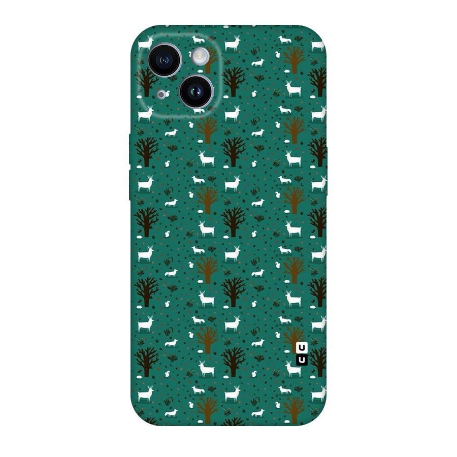 Animal Grass Pattern Original Polycarbonate Back Case for iPhone 14