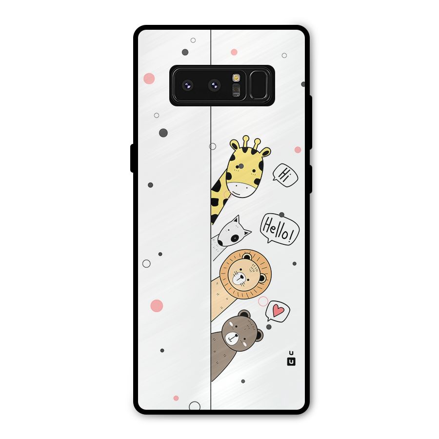 Animal Greetings Metal Back Case for Galaxy Note 8