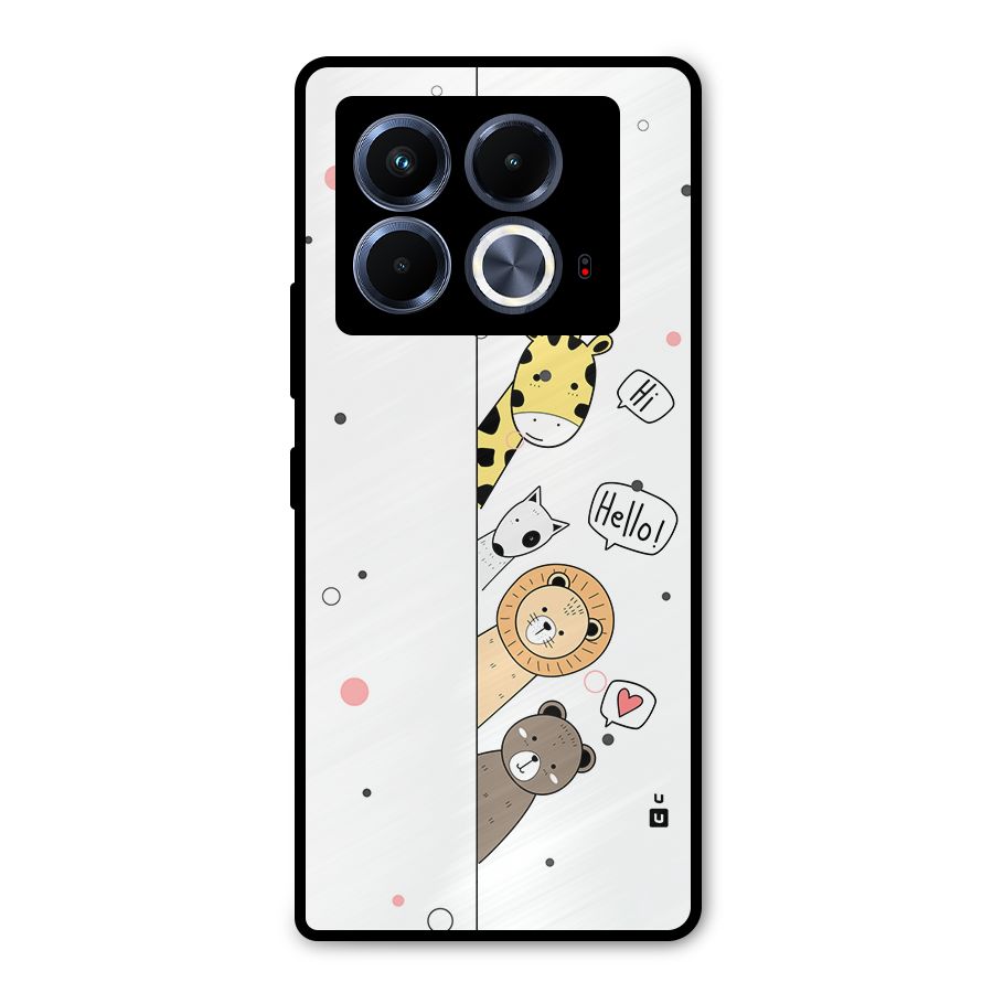 Animal Greetings Metal Back Case for Infinix Note 40 5G