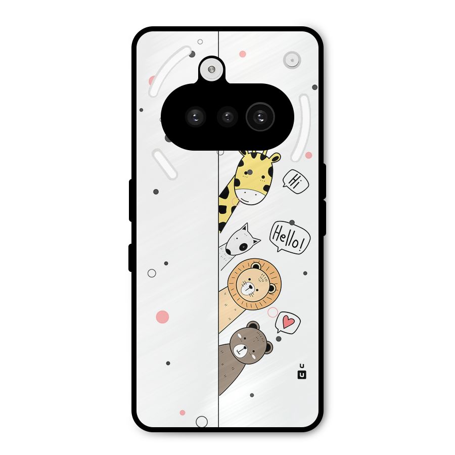Animal Greetings Metal Back Case for Nothing Phone 3a
