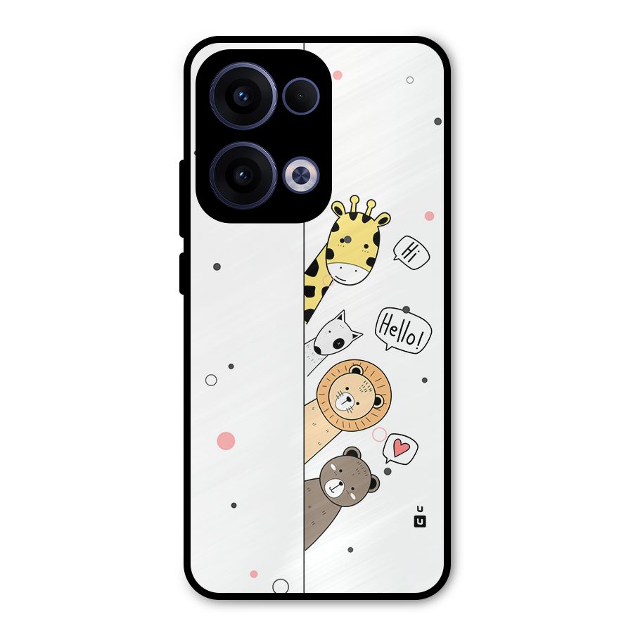 Animal Greetings Metal Back Case for Oppo Reno13