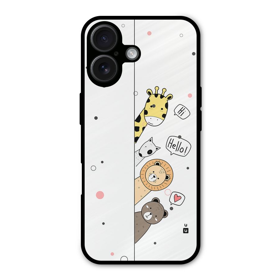 Animal Greetings Metal Back Case for iPhone 16