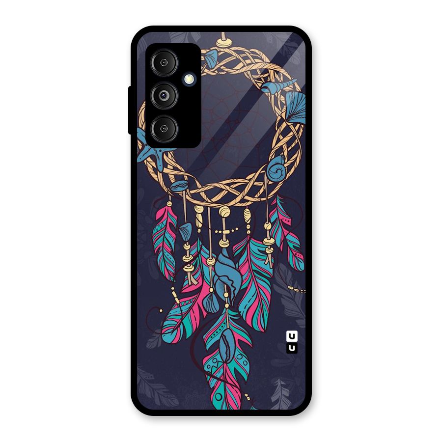 Animated Dream Catcher Glass Back Case for Galaxy M14 5G