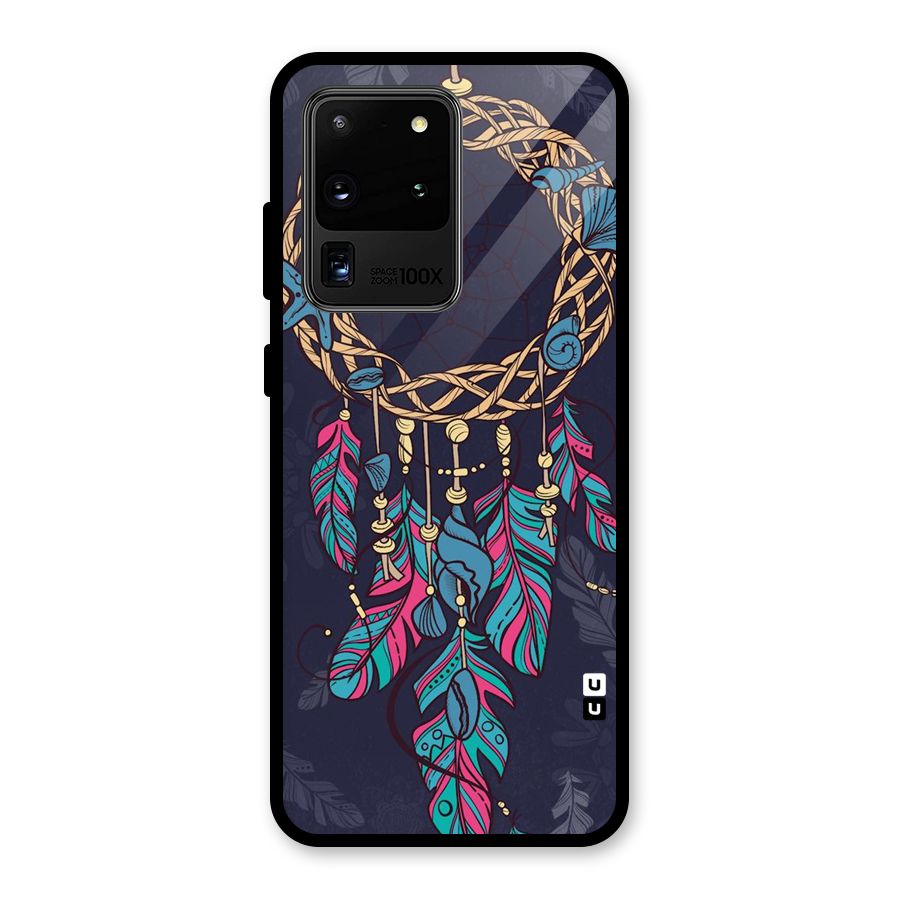 Animated Dream Catcher Glass Back Case for Galaxy S20 Ultra