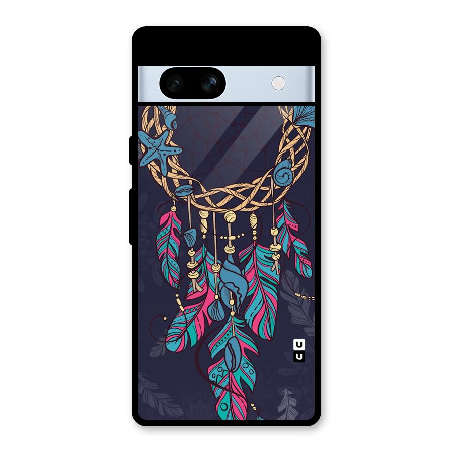Animated Dream Catcher Glass Back Case for Google Pixel 7a