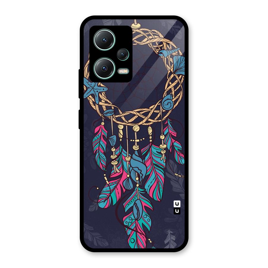 Animated Dream Catcher Glass Back Case for Poco X5