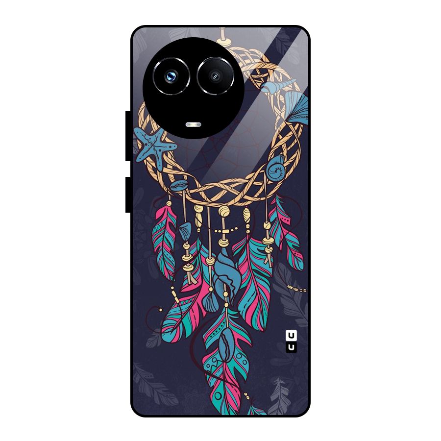 Animated Dream Catcher Glass Back Case for Realme Narzo 60X