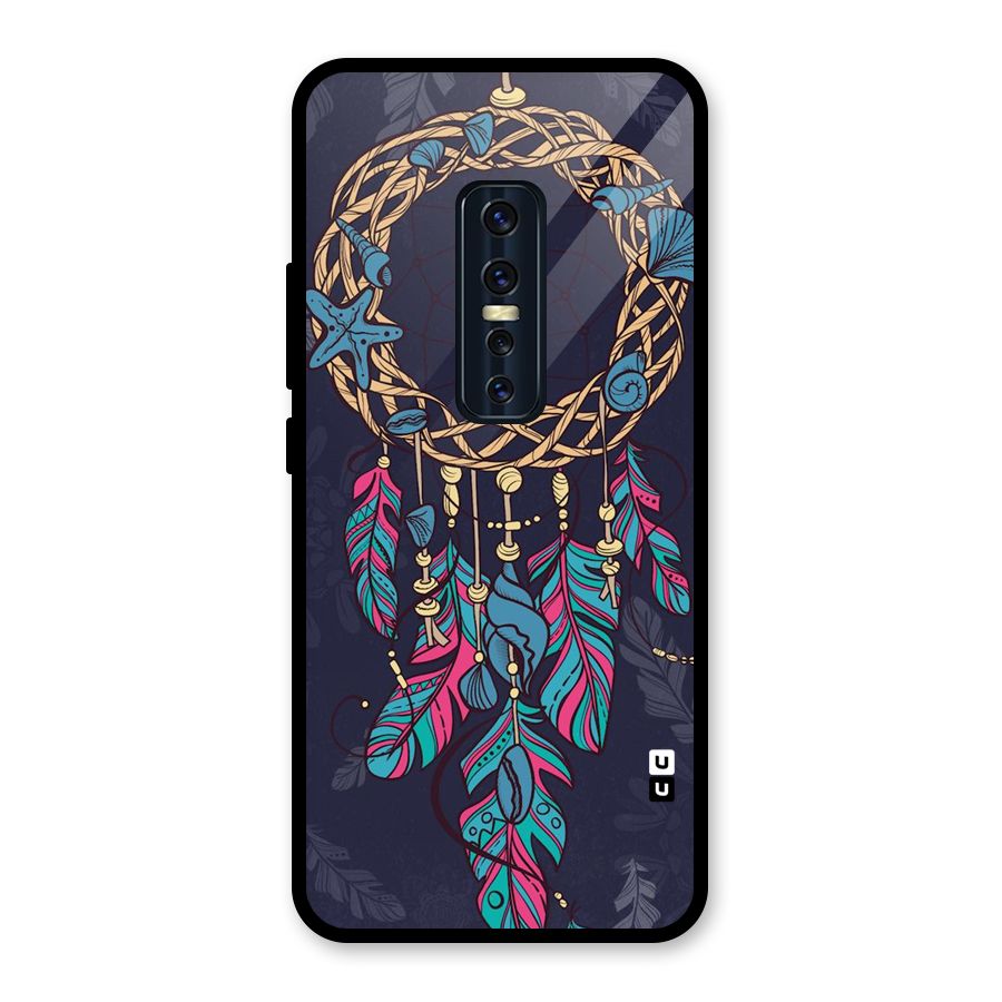 Animated Dream Catcher Glass Back Case for Vivo V17 Pro