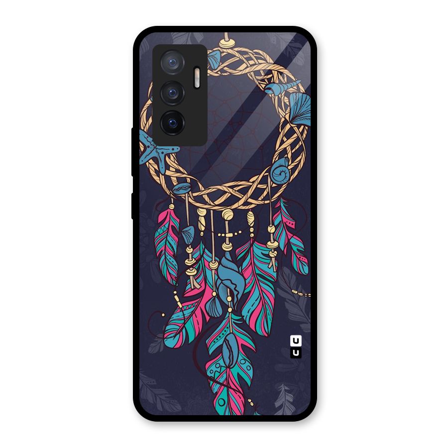 Animated Dream Catcher Glass Back Case for Vivo V23e