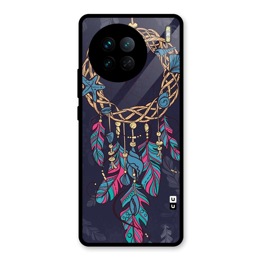 Animated Dream Catcher Glass Back Case for Vivo X90