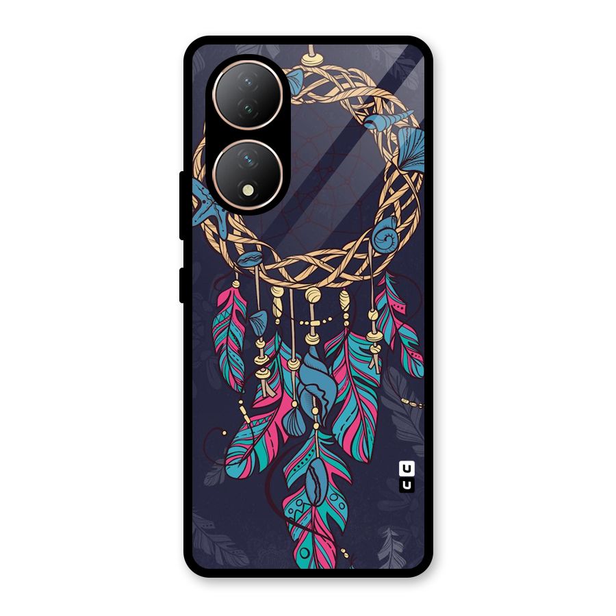 Animated Dream Catcher Glass Back Case for Vivo Y100A