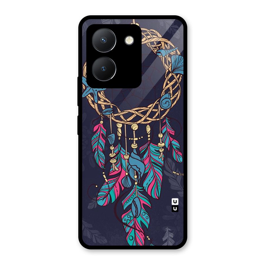 Animated Dream Catcher Glass Back Case for Vivo Y36