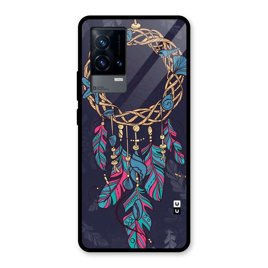 Animated Dream Catcher Glass Back Case for iQOO 9 5G
