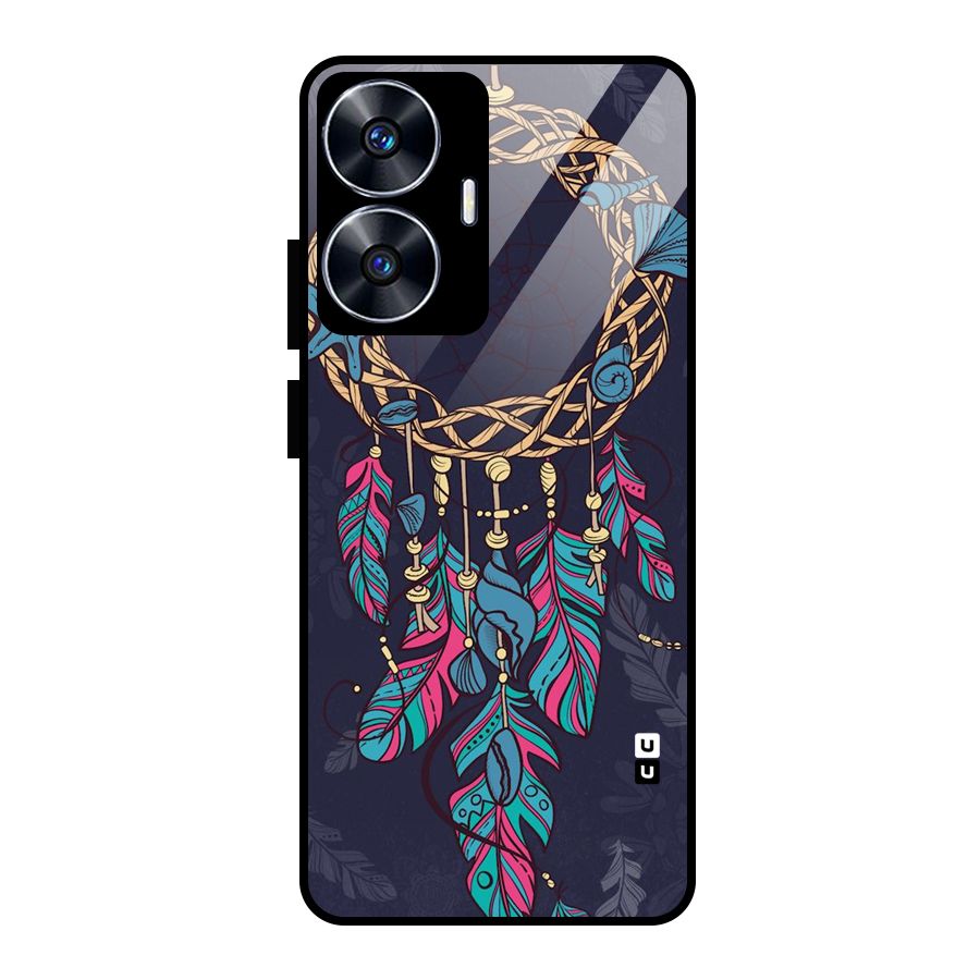 Animated Dream Catcher Glass Back Case for realme C55