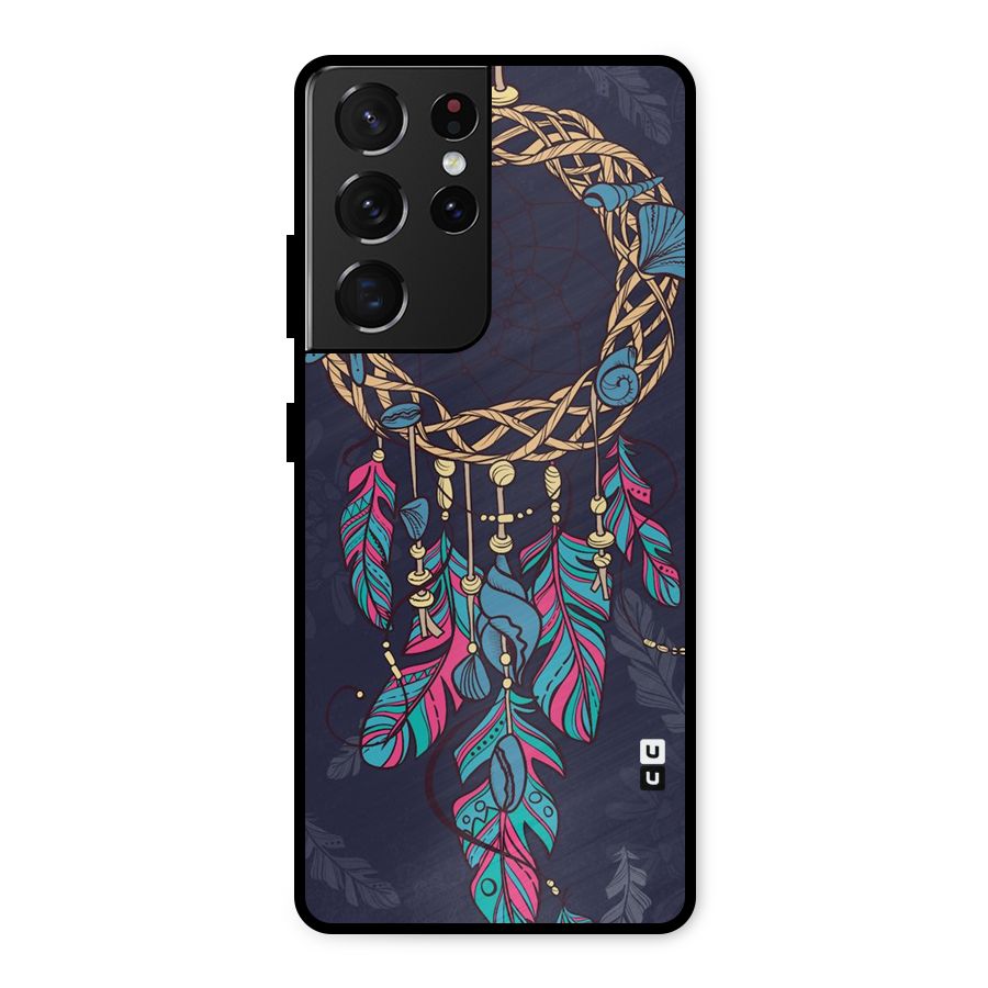 Animated Dream Catcher Metal Back Case for Galaxy S21 Ultra 5G