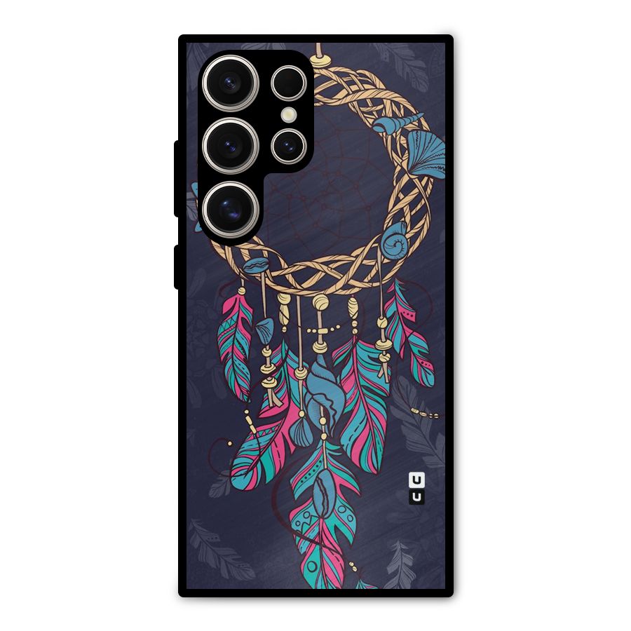 Animated Dream Catcher Metal Back Case for Galaxy S24 Ultra