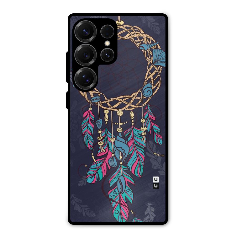 Animated Dream Catcher Metal Back Case for Galaxy S25 Ultra