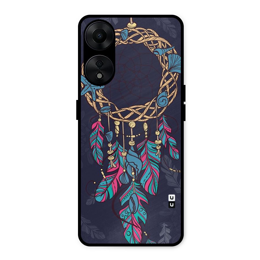 Animated Dream Catcher Metal Back Case for Oppo A78 5G