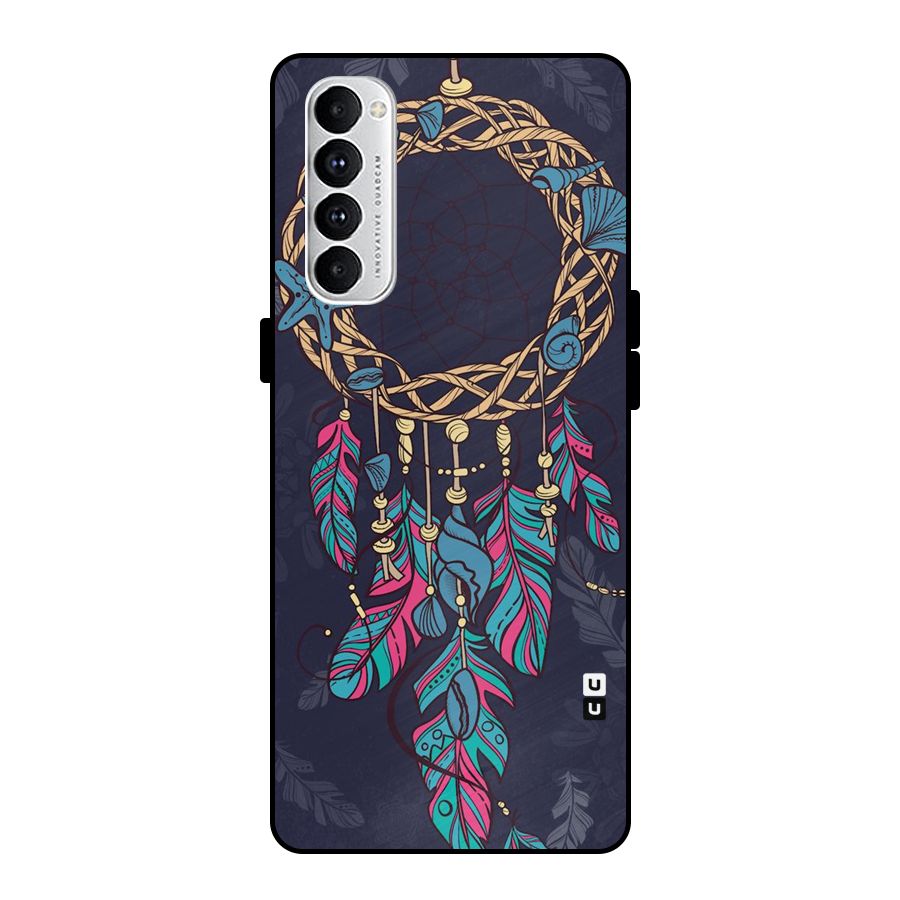 Animated Dream Catcher Metal Back Case for Oppo Reno4 Pro