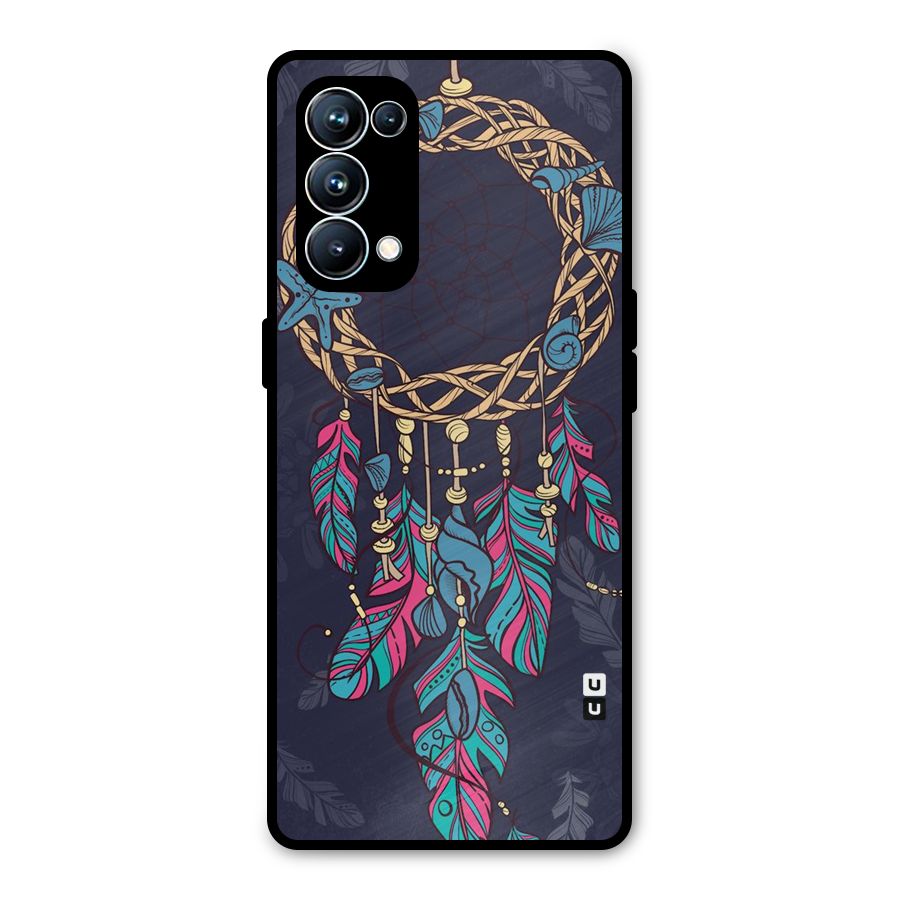 Animated Dream Catcher Metal Back Case for Oppo Reno5 Pro 5G