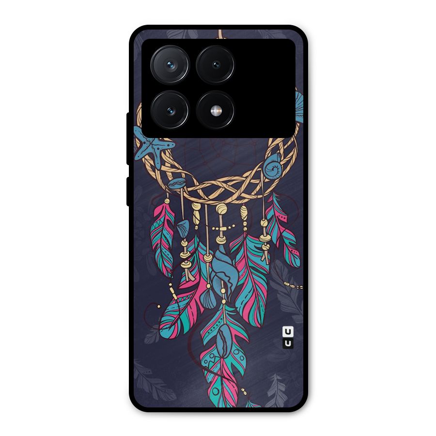 Animated Dream Catcher Metal Back Case for Poco X6 Pro