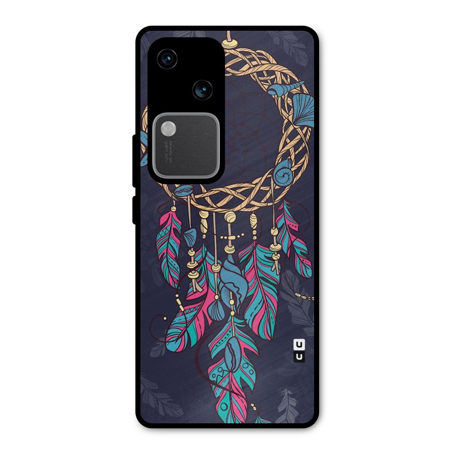 Animated Dream Catcher Metal Back Case for Vivo V30 Pro