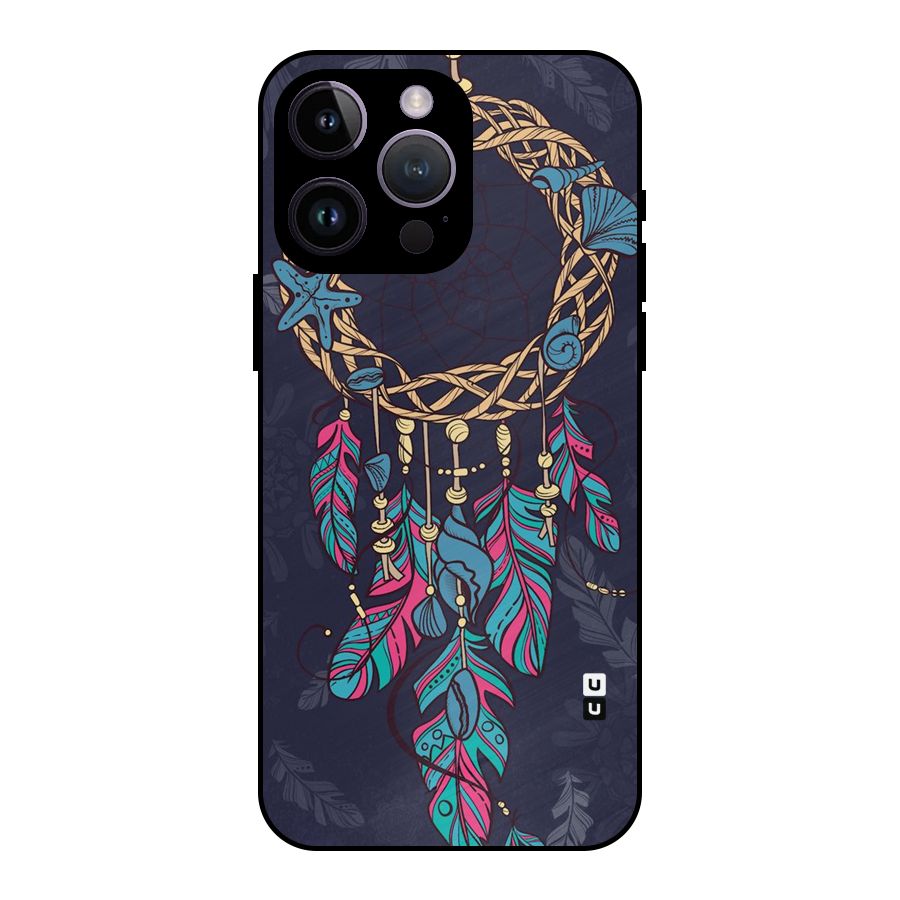Animated Dream Catcher Metal Back Case for iPhone 14 Pro Max
