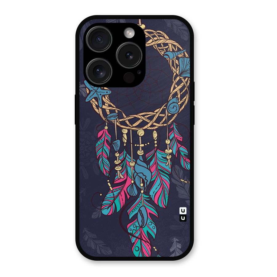 Animated Dream Catcher Metal Back Case for iPhone 15 Pro