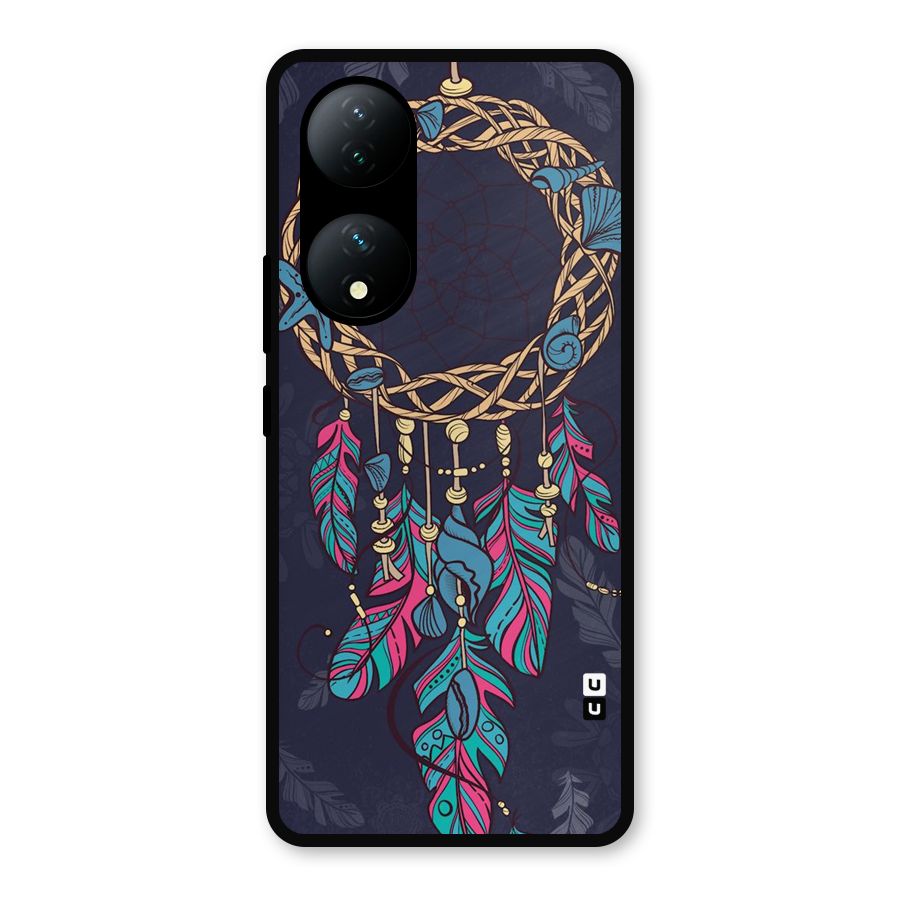Animated Dream Catcher Metal Back Case for iQOO Z7s