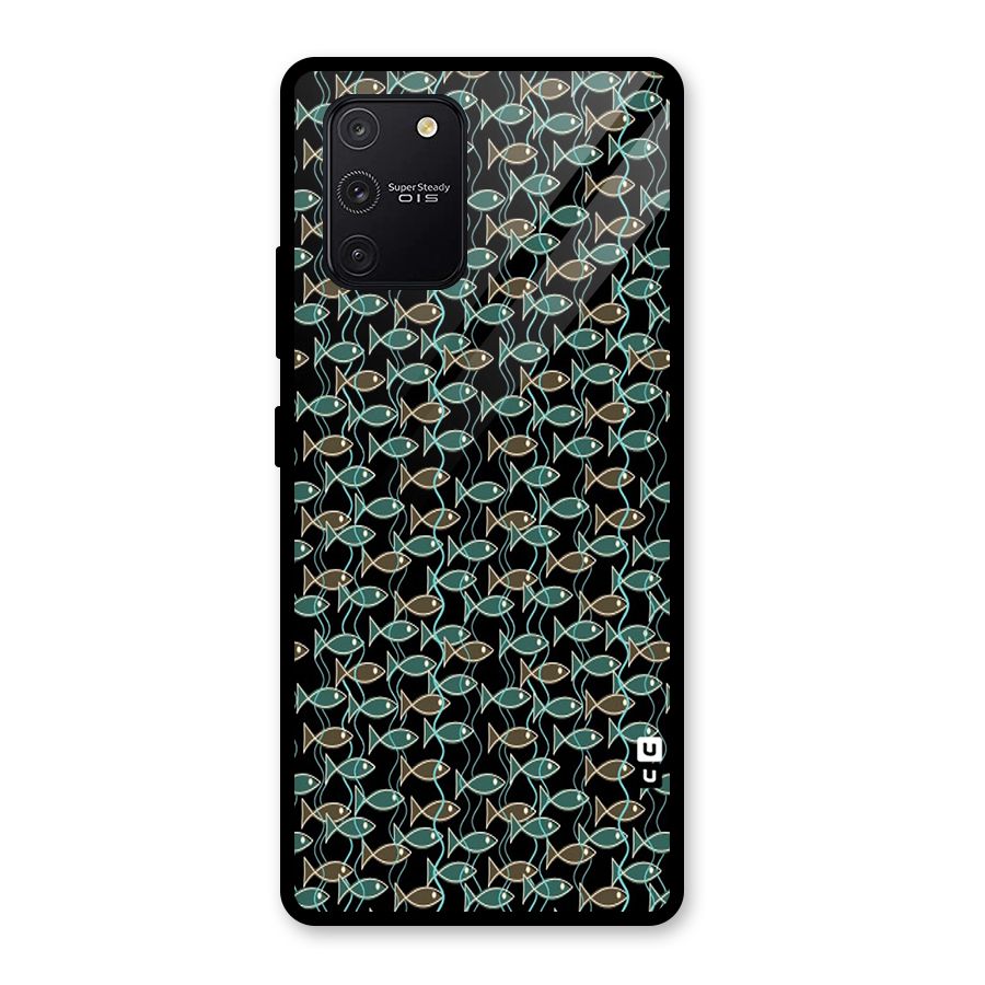 Animated Fishes Art Pattern Glass Back Case for Galaxy S10 Lite