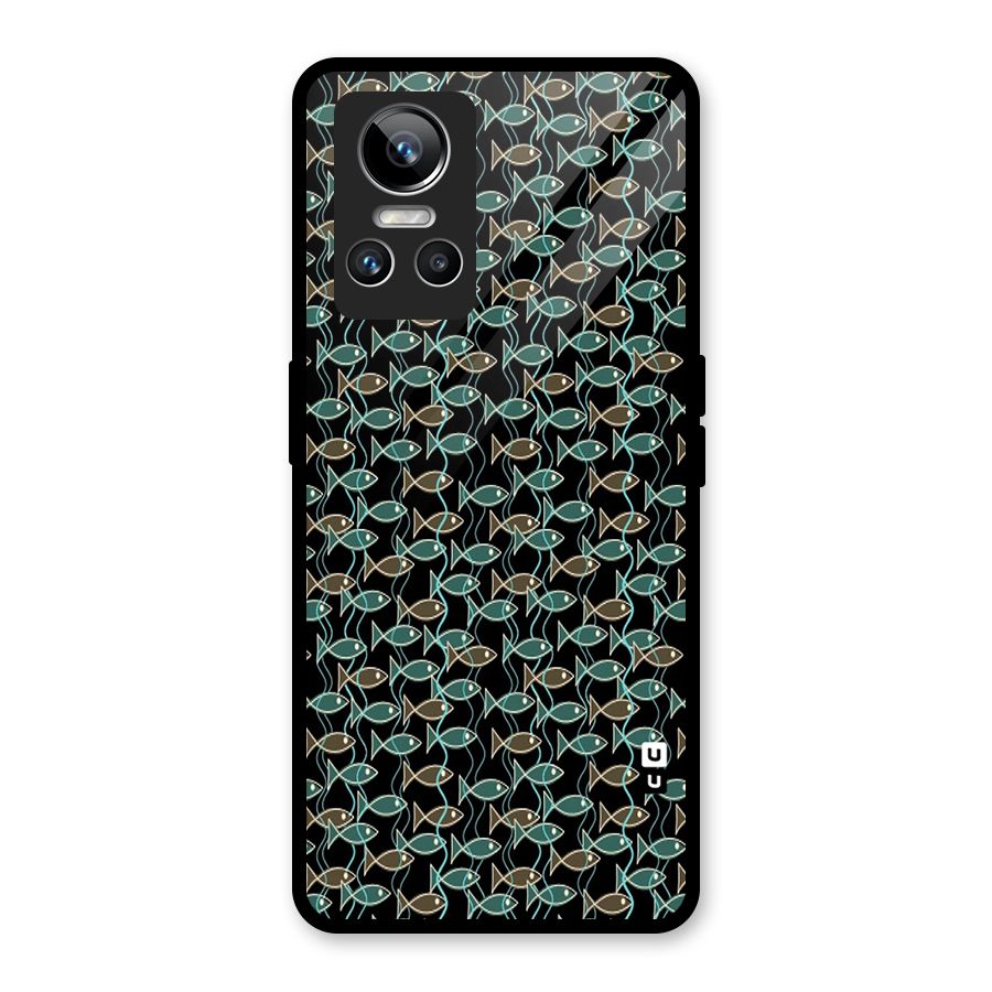 Animated Fishes Art Pattern Glass Back Case for Realme GT Neo 3